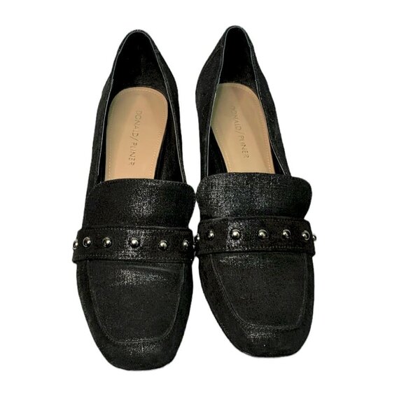 DONALD J. Pliner Loafers Leather Studded Heeled - Picture 3 of 11